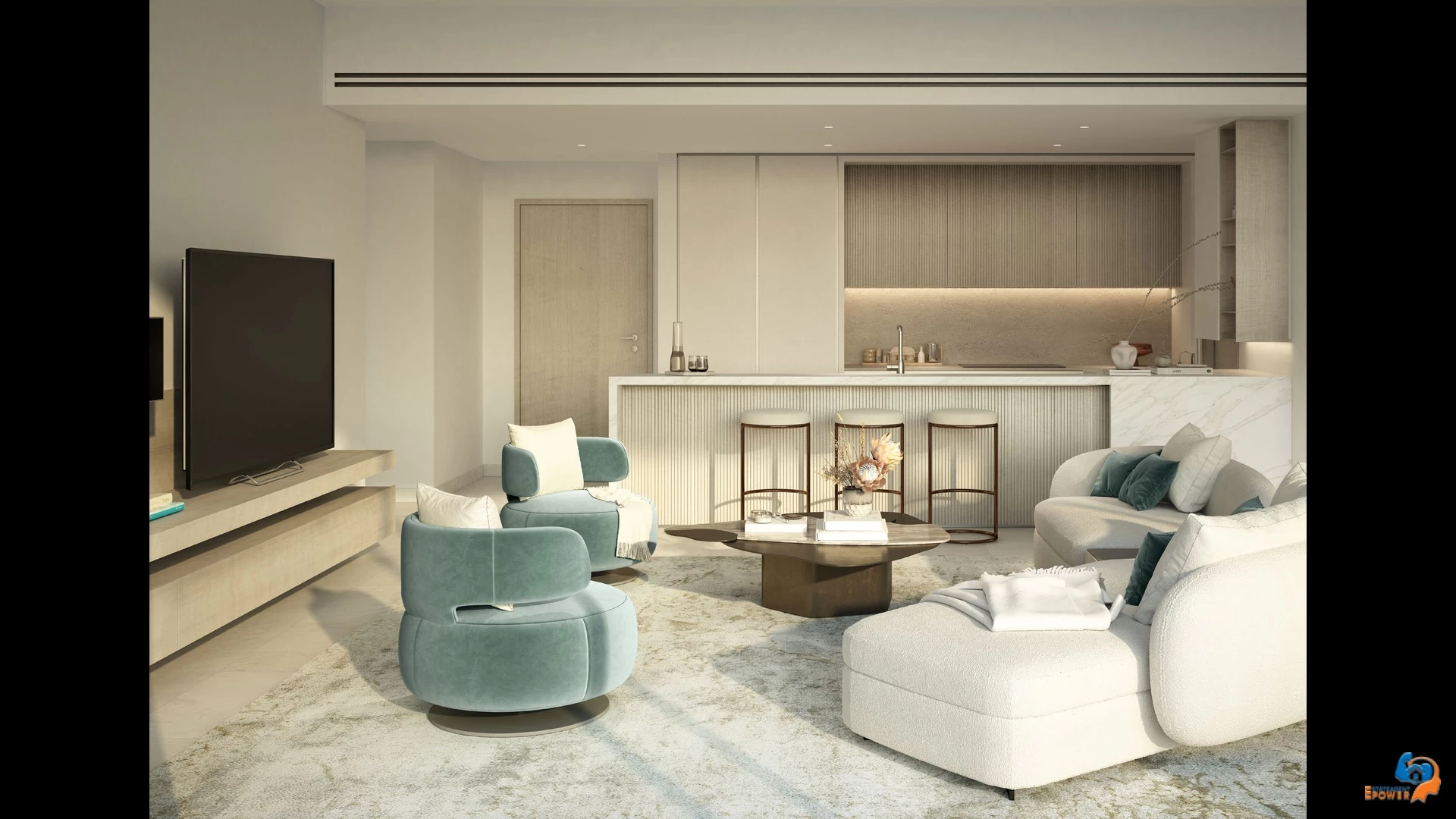Thoughtfully Designed 2-BR plus Maid With Exceptional Space and Flow