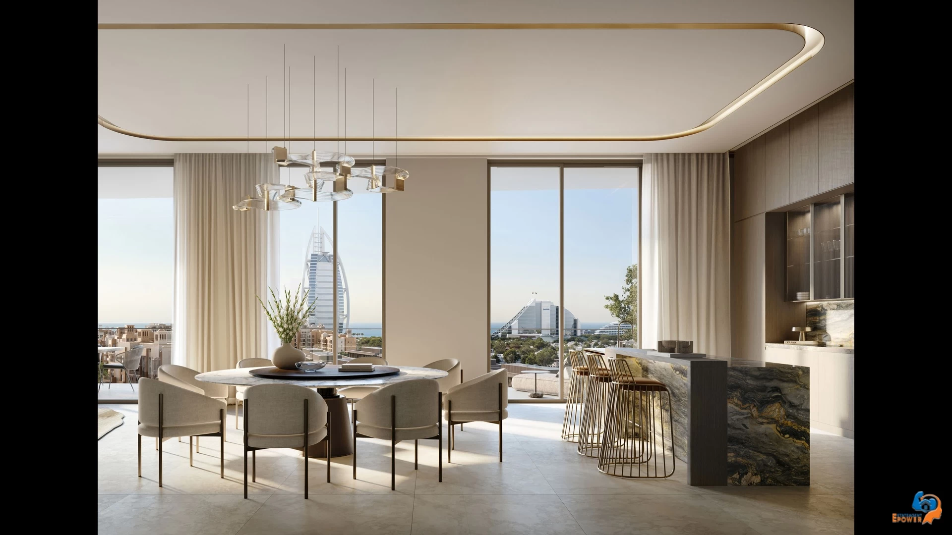 Thoughtfully Designed 2-BR plus Maid With Exceptional Space and Flow